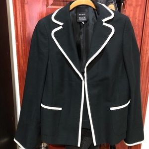 Akris Blazer in Black and White from Bergdorf